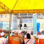 Waka Polres Tapsel, Kompol Rapi Pinakri, saat memberi sambutan pada peringatan Maulid Nabi Muhammad SAW 1446 Hijriah di Ponpes Ma'had Anwarul Istiqomah, Desa Silaiya