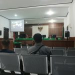 Suasana persidangan kasus pengeroyokan Karyawan PT SAE Group Marancar, Kabupaten Tapsel, yang berlangsung secara virtual di PN Kota Padangsidimpuan