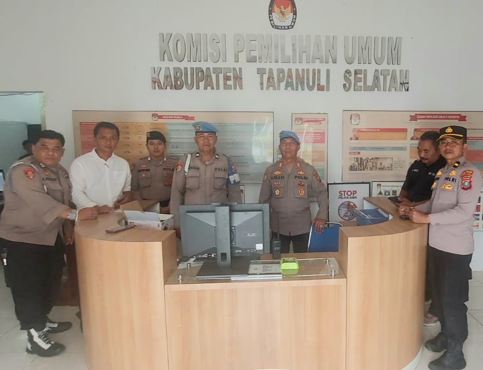 Pastikan Keamanan Jelang Pilkada, Polres Tapsel Cek KPU dan Bawaslu