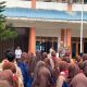Kasat Lantas Polres Tapsel, AKP Danil Saragih, saat menyampaikan sosialisasi dan Dikmas ke para pelajar di SMAN 1 Paluta terkait keselamatan berlalulintas dalam rangka Ops Zebra Toba 2024