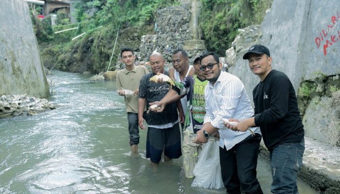 Hari Jadi Kota Padangsidimpuan, Fajar Dalimunthe Aksi Nyata Tebar Ikan di Sungai