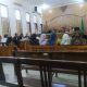 Suasana sidang kasus dugaan korupsi penyelenggaraan rapat koordinasi dan konsultasi SKPD TA 2021 pada Dinas Koperindag Padangsidimpuan dengan agenda pemeriksaan saksi-saksi