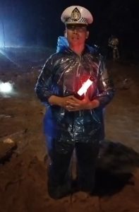 Diguyur Hujan Deras dan Genangan Air, AKP Danil Imbau Warga Hindari Jalur Batu Jomba Tapsel