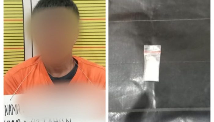 Buang Sabu Dekat Kuburan, Pria Tak Tamat SD Diciduk Polsek Padang Bolak