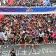 Ribuan peserta tumpah ruah mengikuti lomba fun run 5K dan 10K yang digelar unsur Forkopimda Kota Padangsidimpuan dalam rangka mewujudkan Pilkada damai