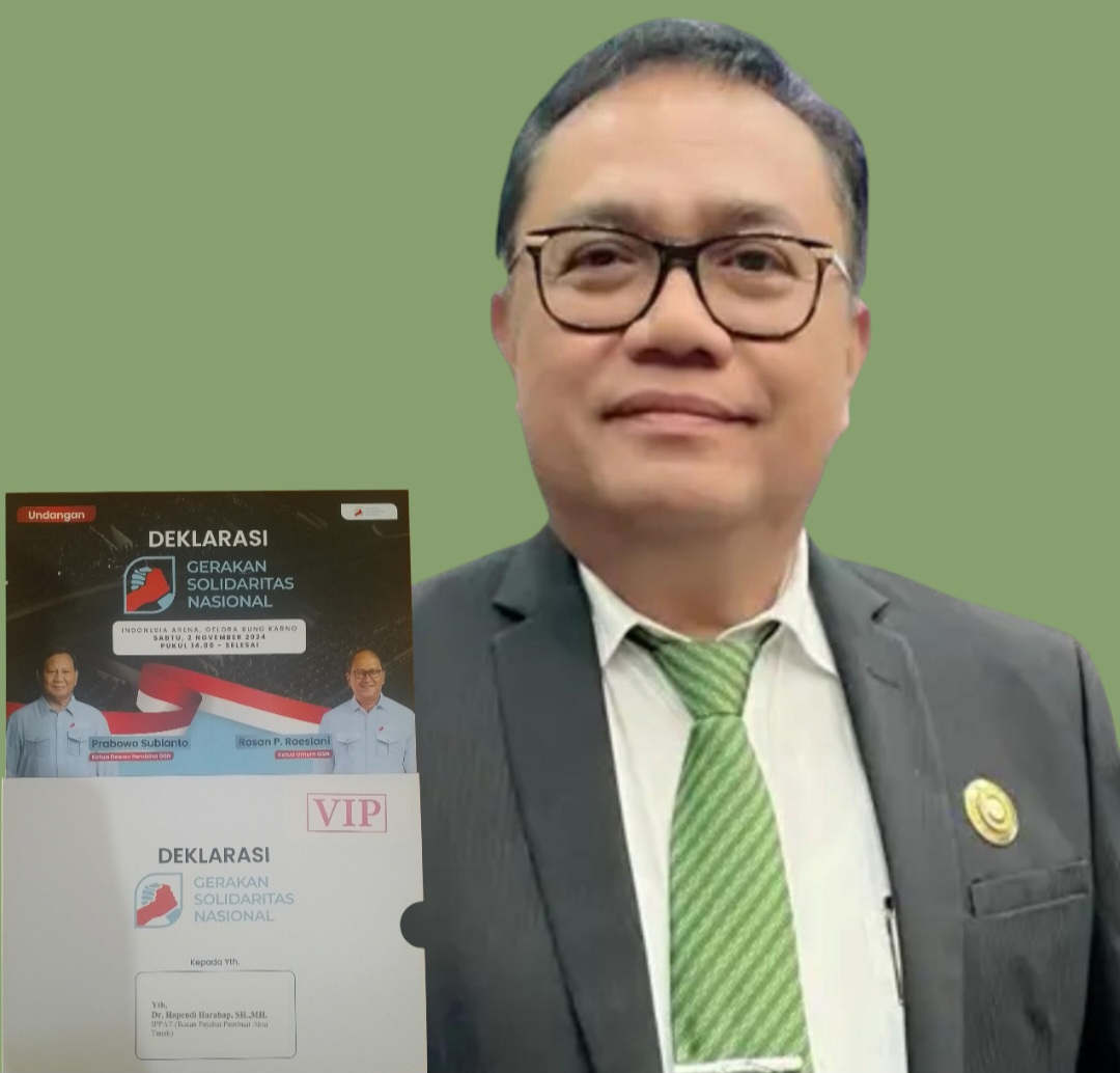 Calon Wali Kota Padangsidimpuan No.3, Hapendi Harahap, mendapatkan undangan VIP untuk menghadiri acara deklarasi gerakan solidaritas Nasional pada 2 November di GBK, Jakarta dalam kapasitasnya sebagai Ketua Umum IPPAT Indonesia