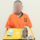 EB saat menunjukkan barang bukti ganja dan sabu usai diamankan Tim Opsnal Sat Resnarkoba Polres Padangsidimpuan