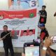 Paslon Wali Kota dan Wakil Wali Kota No.3, Hapendi-Gempar, saat mengomandoi simulasi pencoblosan pada Pilkada Padangsidimpuan 2024