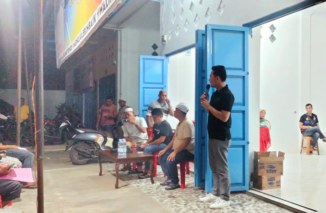 Calon Wakil Wali Kota Padangsidimpuan No.3, Gempar Nauli Hamonangan Nasution, saat menggelorakan semangat Siala Sampagul dan Salumpat Saindege untuk sama-sama berjuang menangkan Hapendi-Gempar