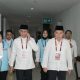 Paslon Bupati-Wakil Bupati Tapsel No.01, Gus Irawan Pasaribu-Jafar Syahbuddin Ritonga (BAGUS1) didampingi istri dan Tim Pemenangan, di sela pelaksanaan debat pertama Pilkada