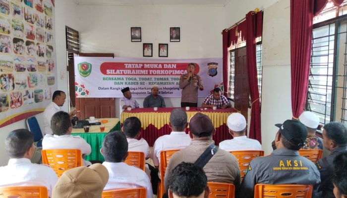 Tatap Muka dengan Para Tokoh Arse, Kapolsek Sipirok Perkenalkan Diri