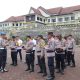Ketua Tim Bidang Propam Poldasu, AKP Osto Simanjuntak, didampingi Kasi Propam, AKP R Trihardjanto, saat melakukan pemeriksaan HP dan sikap tampang personel Polres Tapsel