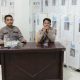 Polisi saat melakukan pengamanan di Gudang Logistik KPU Paluta