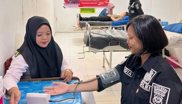 Polres Padangsidimpuan Donorkan 25 Kantong Darah di HUT Humas Polri