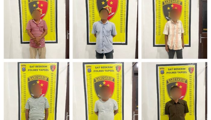 Gara-gara Judi, 3 Oknum Kades dan 3 Petani di Dolok Paluta Dibekuk Polres Tapsel