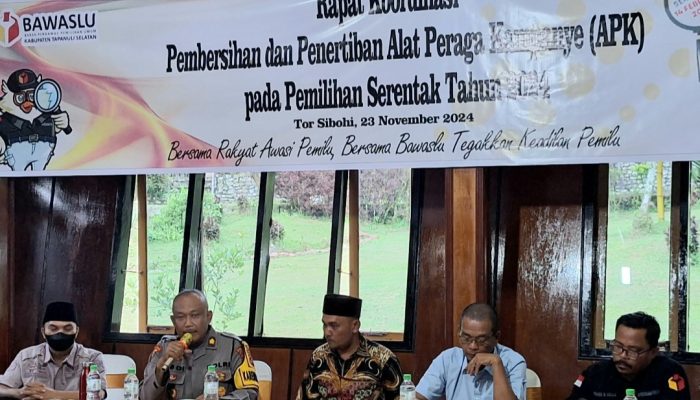 Jelang Masa Tenang Pilkada, Polres Tapsel: Penertiban APK Harus Sesuai Ketentuan