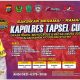 Flyer informasi Kapolres Tapsel Cup untuk grasstrack, motocross, dan becak cross tahun 2024 di Kabupaten Paluta