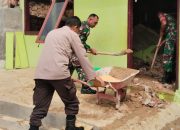Dinding Kantor MIS di Angkola Timur Jebol, Polsek Sipirok Gotongroyong