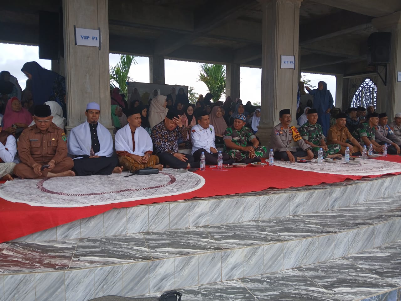 Kasat Binmas Polres Tapsel, AKP Eka Wahyudi, saat menghadiri MTQ dan Olimpiade Internal Ponpes Mardhatillah ke-V Tano Ponggol
