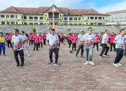 Cooling System Usai Pilkada, Kapolres Tapsel Gelar Olahraga Lintas Instansi