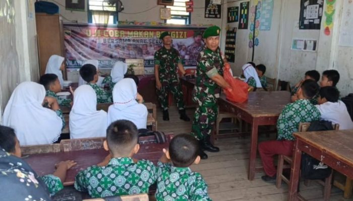 Tindakan Nyata Danramil 01/Batang Toru Dukung Program Presiden: Beri Makan Bergizi Gratis ke Siswa