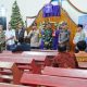 Kapolres Tapsel, AKBP Yasir Ahmadi, bersama segenap unsur Forkopimda mengucapkan selamat Natal dan Tahun Baru di Gereja HKBP Resort Simarpinggan