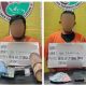 Dua pria 'pemain' sabu yang terkenal licin, SS dan MSH alias D, berikut barang bukti usai tertangkap Tim dari Satresnarkoba Polres Tapsel
