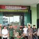 Kapolres Padangsidimpuan, AKBP Dr Wira Prayatna, beserta unsur Forkopimda lainnya, menyaksikan penandatanganan prasasti Gedung Makodim 0212/TS