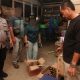 Kanit Reskrim Polsek Padang Bolak, Ipda Danni M Sidauruk, saat menggelar razia Pekat di salah satu tempat hiburan malam
