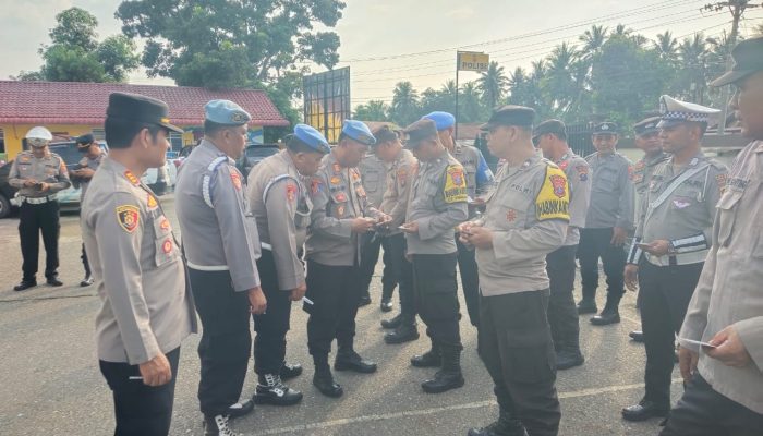 Pastikan Tak Ada yang Main Judol, Polres Tapsel Periksa HP Personel Polsek Padang Bolak