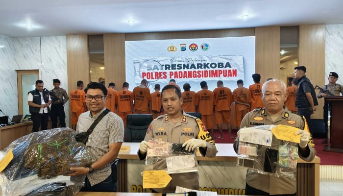 Kado Awal Tahun, 17 Tersangka Narkoba Diungkap Polres Sidimpuan
