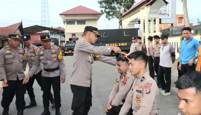 Tradisi Polri, Polres Padangsidimpuan Sambut Bintara Remaja