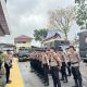 Kasat Samapta Polres Padangsidimpuan, AKP Irwan, saat memberi arahan ke BKO personel Pam penetapan pasangan Bupati-Wabup Madina