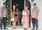 Beri Kenyamanan, Polsek Batang Toru Patroli Ibadah Minggu ke Gereja