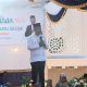 Wakil Bupati Tapsel, Jafar Syahbuddin Ritonga, saat memberi sambutan pada Safari Ramadan di Angkola Timur