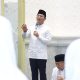 Bupati Tapsel, Gus Irawan Pasaribu, didampingi Wabup, Jafar Syahbuddin Ritonga, saat memberikan sambutan dalam acara silaturahmi dan buka puasa bersama seluruh Ormas