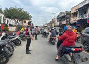 Pastikan Arus Lalulintas Lancar, Polsek Sipirok Patroli Pasar Ramadan