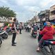 Sejumlah personel Polsek Sipirok menggelar Patroli guna pengamanan arus lalulintas di sekitar Pasar Ramadan agar tetap lancar