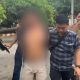 Kanit Reskrim Polsek Batang Angkola, Ipda Ansor Harahap, bersama Tim saat mengamankan seorang pria yang diduga mencuri 2 ekor hewan ternak jenis babi berinisial, HRS alias R