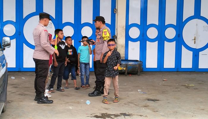 Polsek Sipirok Imbau Anak-anak Tidak Main Tembak-tembakan