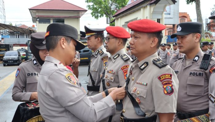 Kabag Log, Kasat Resnarkoba, Kasat Lantas, dan Kasi Propam Polres PSP Disertijabkan