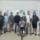 Kasat Reskrim Polres Tapsel, AKP Hardiyanto, didampingi Kanit I Pidum, Ipda Bambang Rahmadi, dan anggota, usai menangkap pria yang diduga pelaku pencurian sepeda motor berinisial, IFP alias Kocan