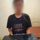 Seorang pemuda berinisial, AS, seusai ditangkap Polsek Batang Angkola atas dugaan kepemilikan narkotika jenis sabu