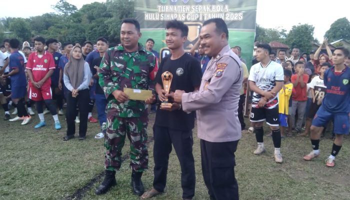 Polsek Padang Bolak Pengamanan Babak Final Turnamen Sepak Bola