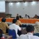 Wabup Tapsel, Jafar Syahbuddin Ritonga, saat memimpin kegiatan internalisasi penyelenggaraan statistik sektoral tahun 2025 di Aula Kantor Bappeda