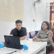 Kasi Humas Polres Tapsel, AKP Maria Marpaung, dan anggota saat mengikuti Rakernis secara zoom meeting yang dipimpin Kadiv Humas Polri, Irjen Dr H Sandi Nugroho