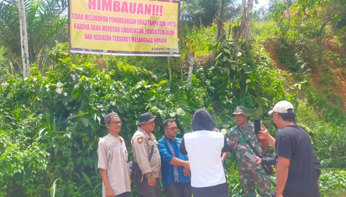 Polsek Batang Angkola Larang Warga Angsel Lakukan Penambangan Liar