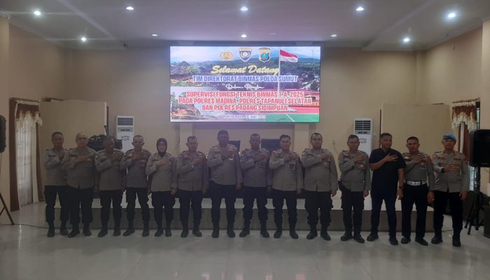 Sat Binmas Polres Tapsel Supervisi Fungsi Teknis TA 2025 dari Poldasu
