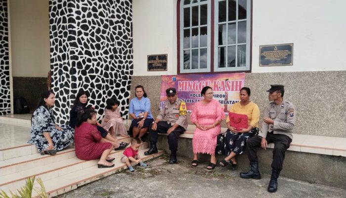 Beri Kenyamanan, Polsek Sipirok Patroli Ibadah Minggu ke Gereja