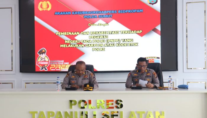 Polres Tapsel Laporkan Hasil Pembinaan dan Pemulihan Profesi Polri